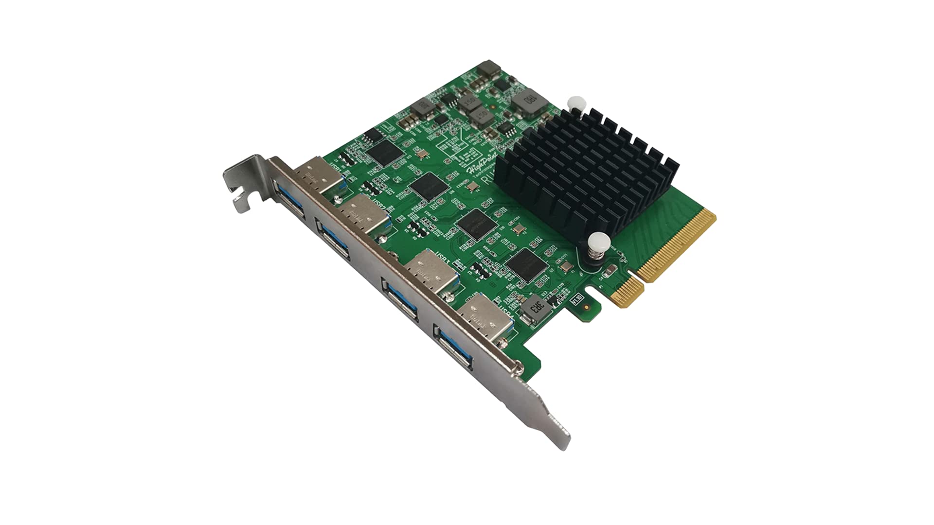 Highpoint Technologies Rocketu 1244A Pcie 3.0 X8 4X 10Gb/S Port Usb 3.2 Controller